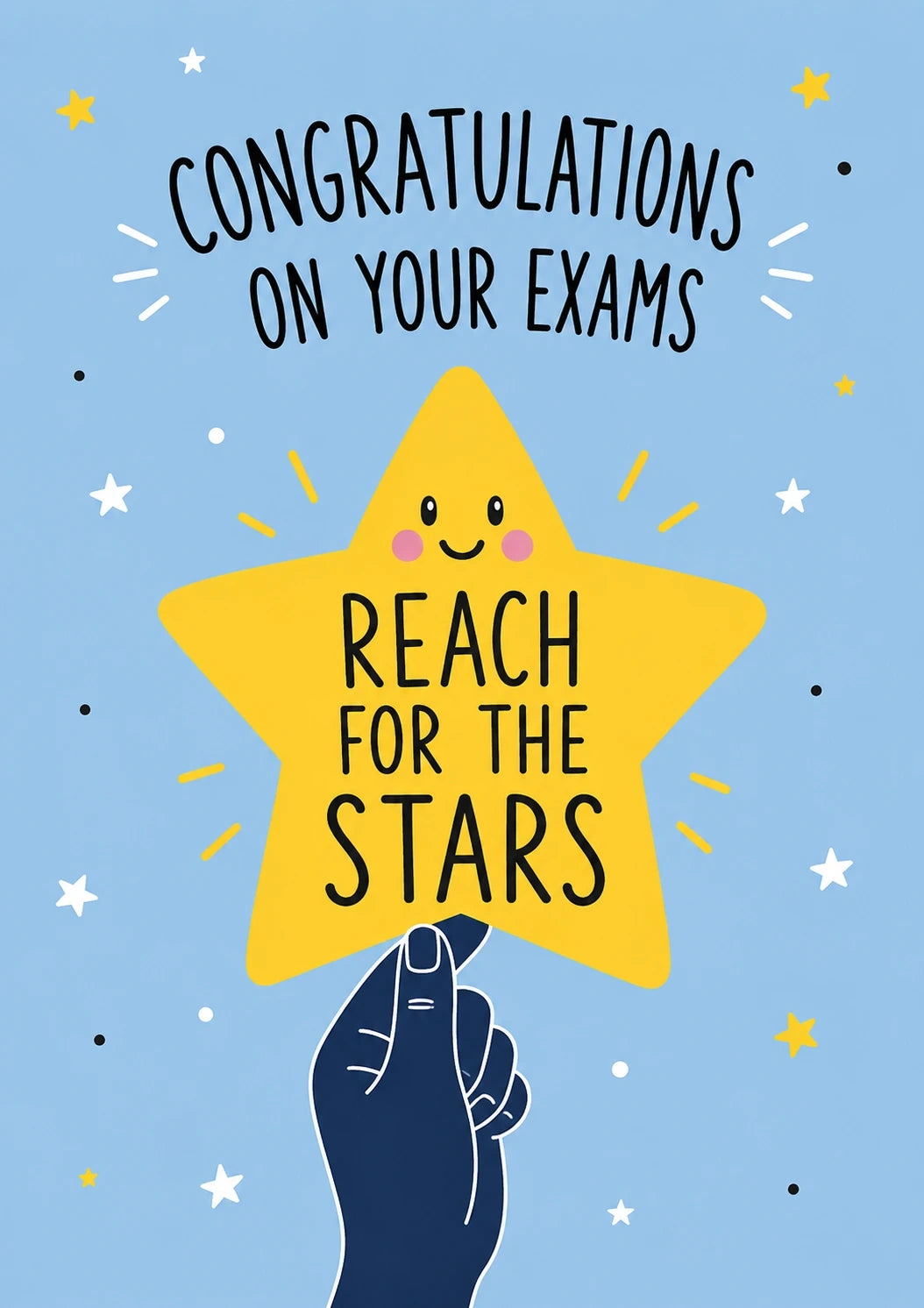 Congratulations - Personalised Card — with punch holes