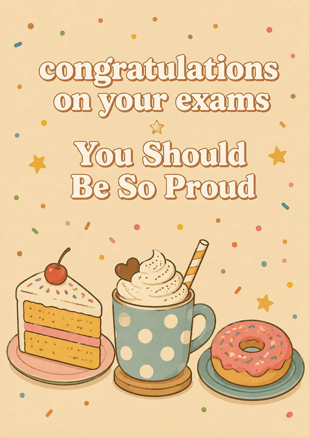 Congratulations - Personalised Card — with punch holes