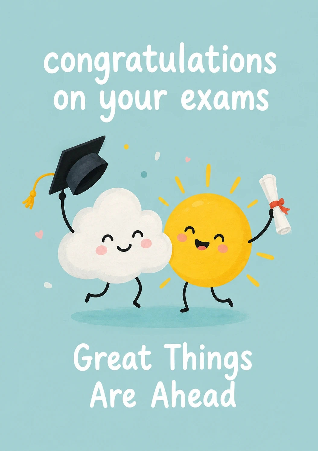 Congratulations - Personalised Card — with punch holes