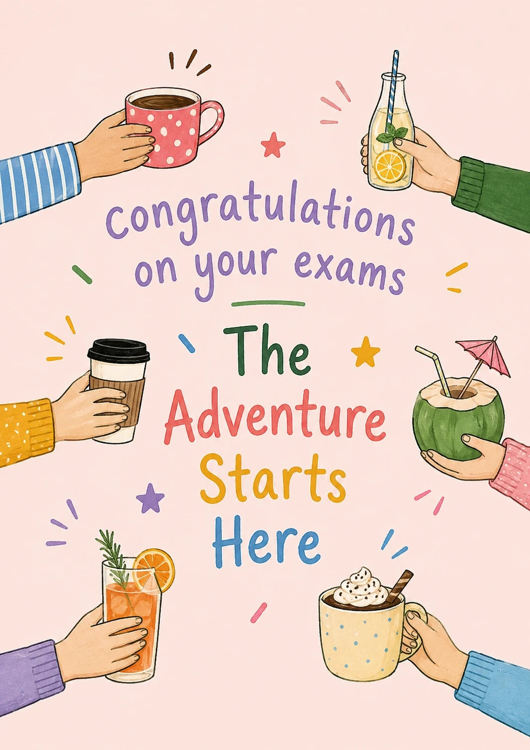 Congratulations - Personalised Card — with punch holes