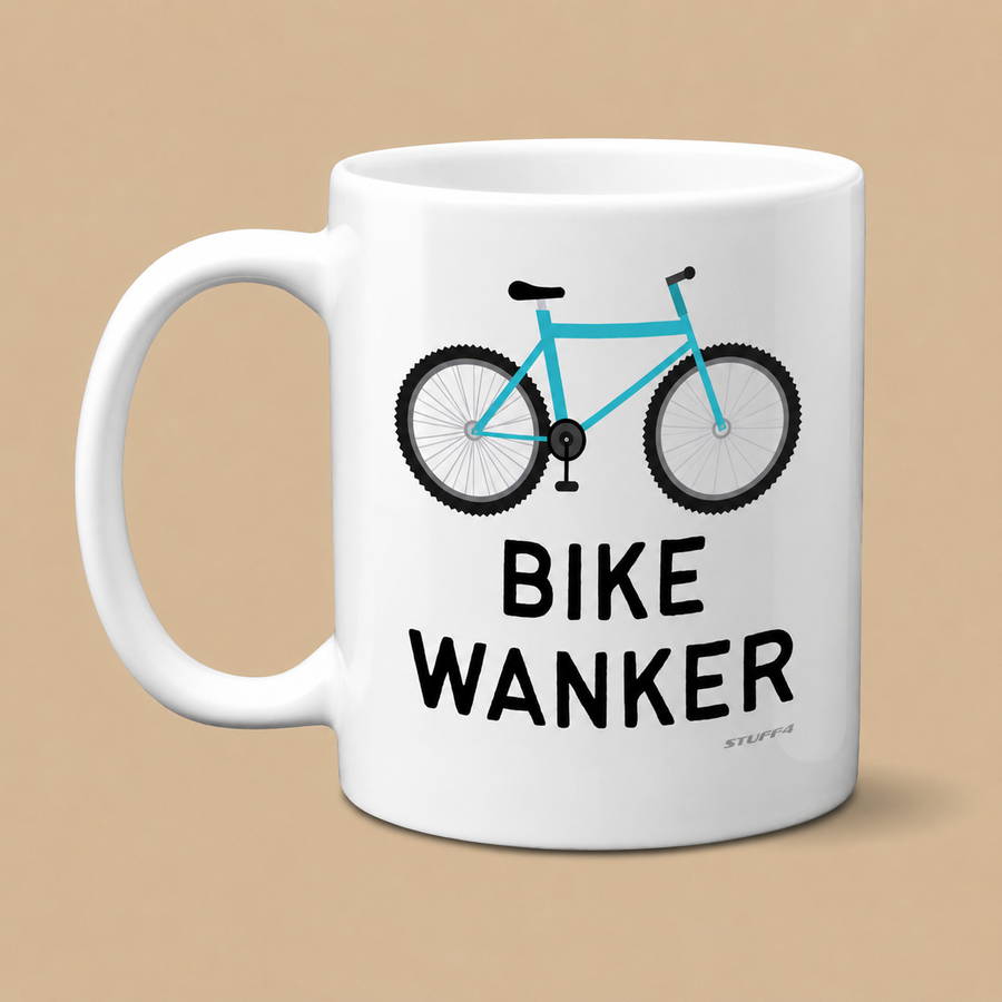 "BIKE W*NKER" Funny Ceramic Mug