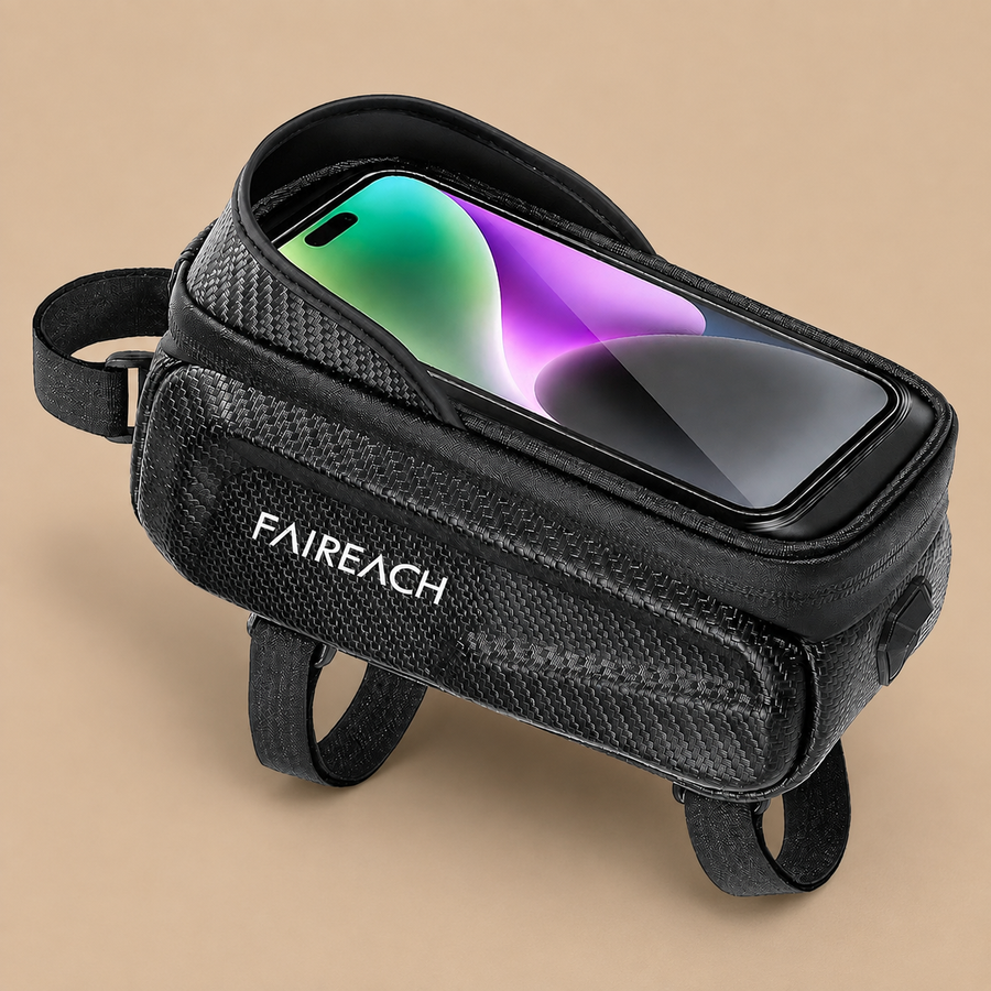 Faireach Waterproof Bike Handlebar Bag With Phone Holder for 6.8"