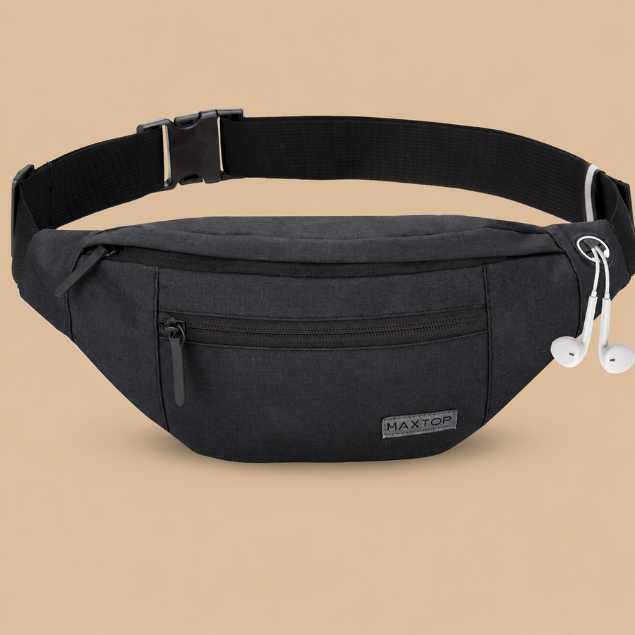 MAXTOP Large Bumbag Running Belt - Black