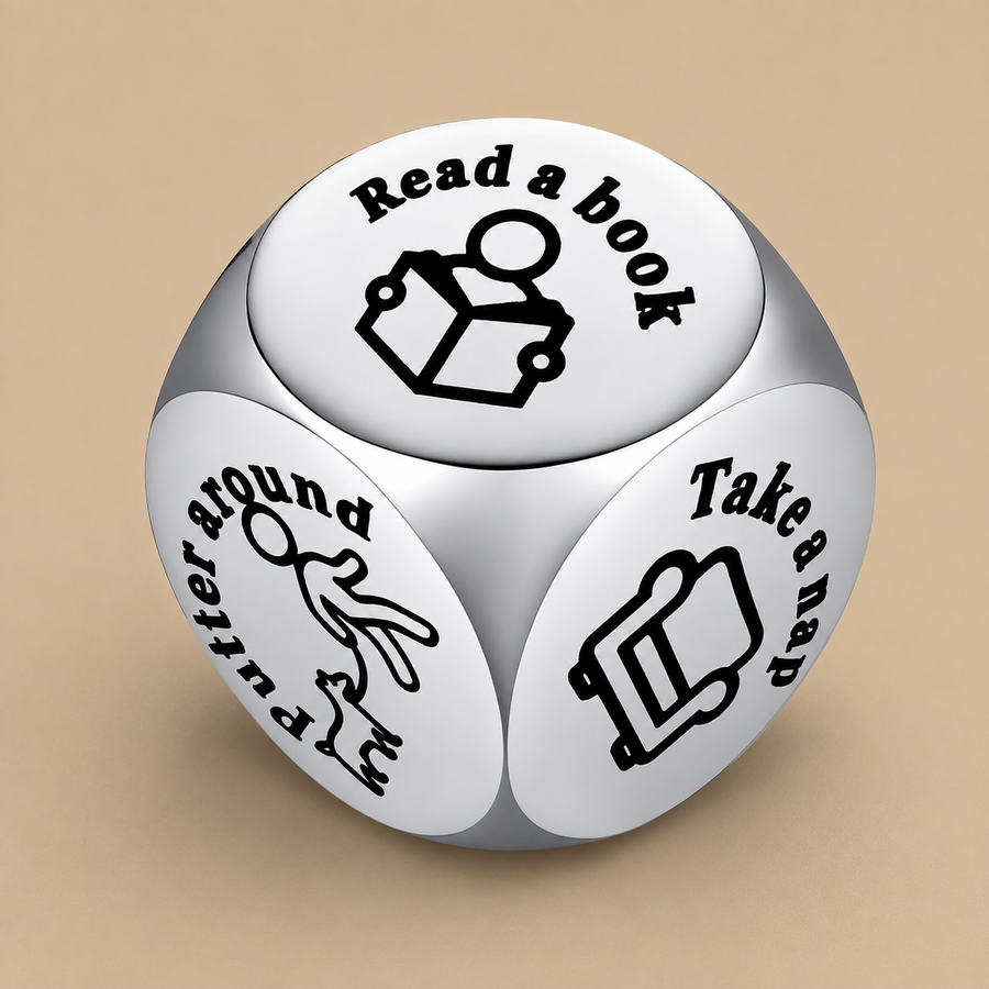 Metal Decider Dice Funny Retirement Gift