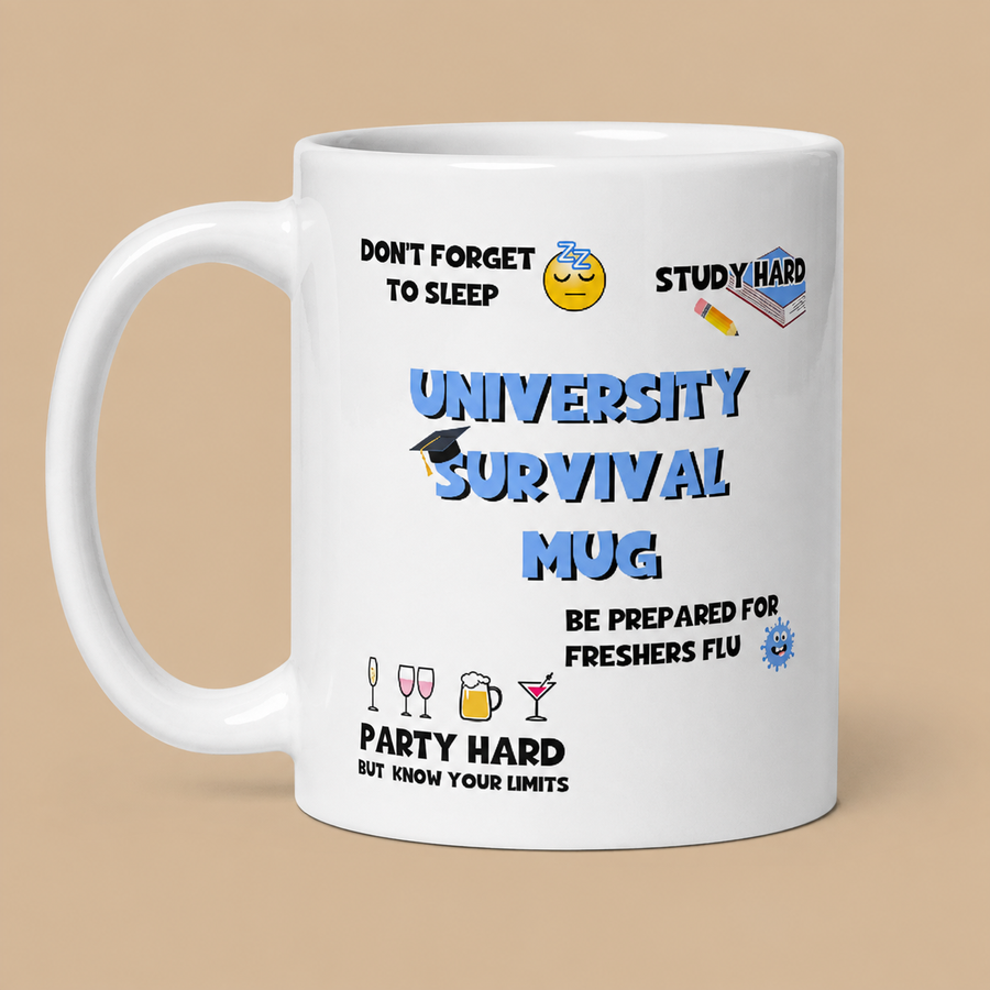 Ceramic University Survival Mug
