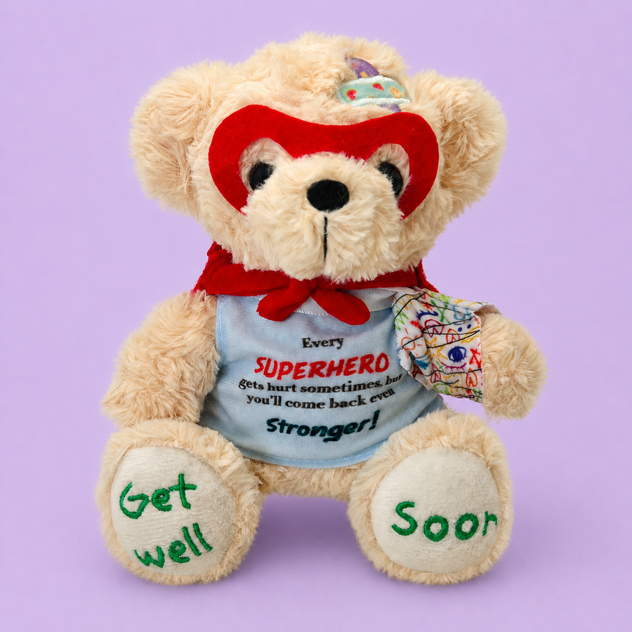 Get Well Soon Broken Arm Hero Teddy Bear Plush 8"