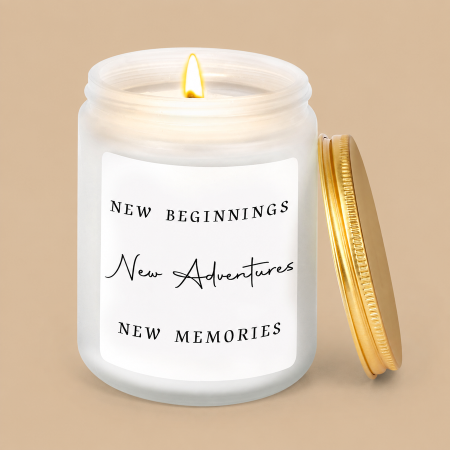 New Beginnings" Lavencer Scented Soy Wax Candle