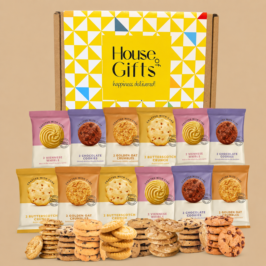 Biscuits Lovers Hamper Gift Set with Border Biscuits Set of 24 Single Biscuits
