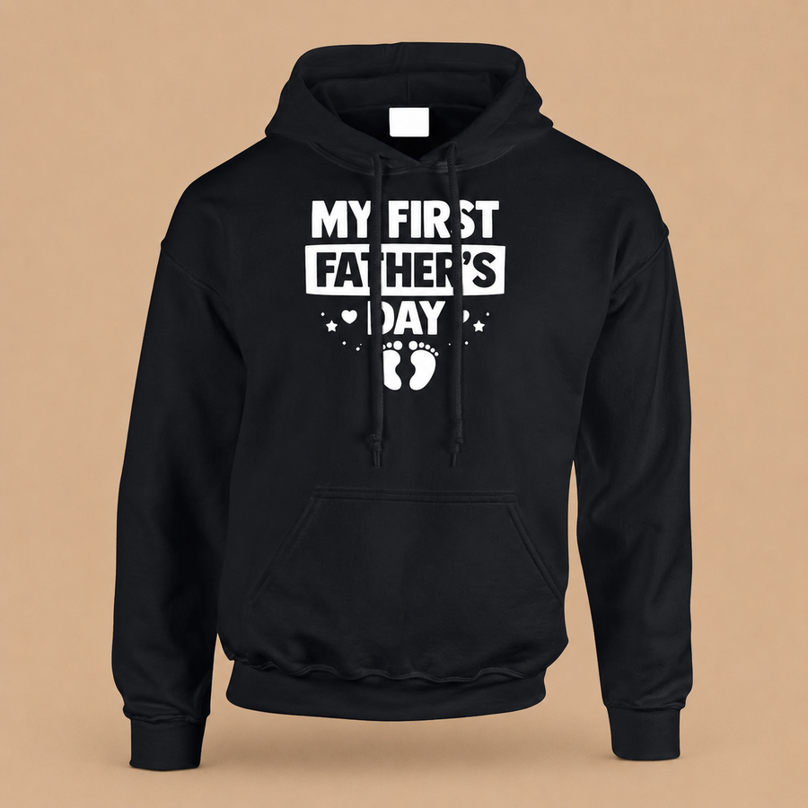 My First Fathers Day Hoodie in Large - Black