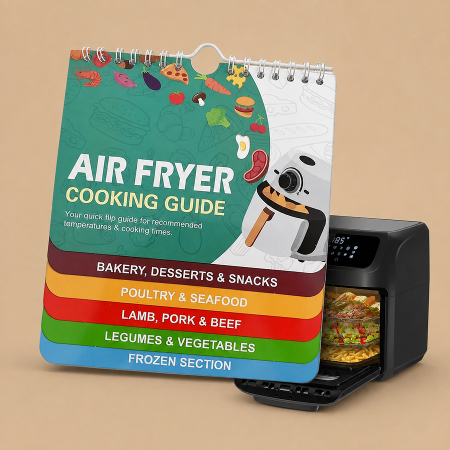 Air Fryer Cheat Sheet Magnetic Cooking Guide Booklet