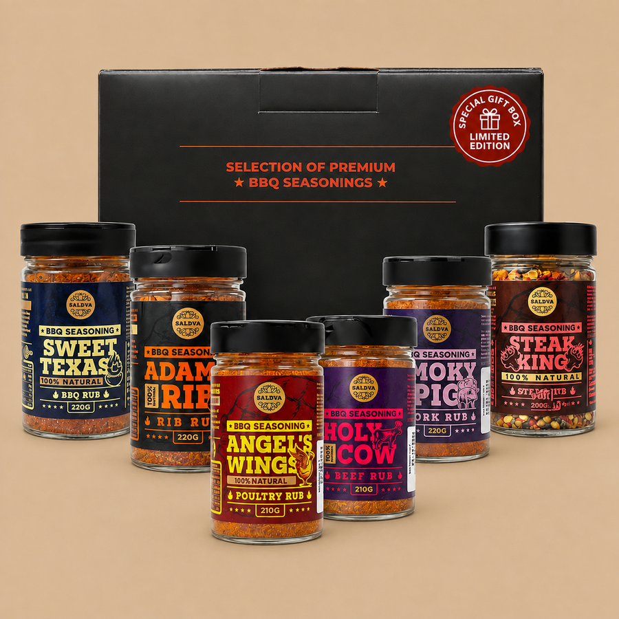 SALDVA Meat Lovers BBQ Rub Gift Set - Set of 6