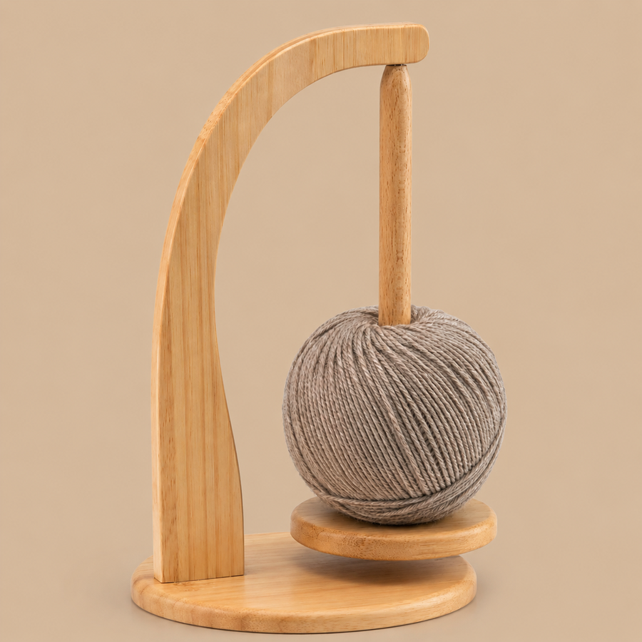 Wooden Rotating Wool Unwinder