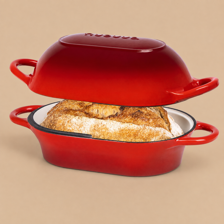 Oven Safe Enamelled Cast Iron Bread Loaf Pot