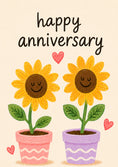 Load image into Gallery viewer, Anniversary - Personalised Card — with punch holes
