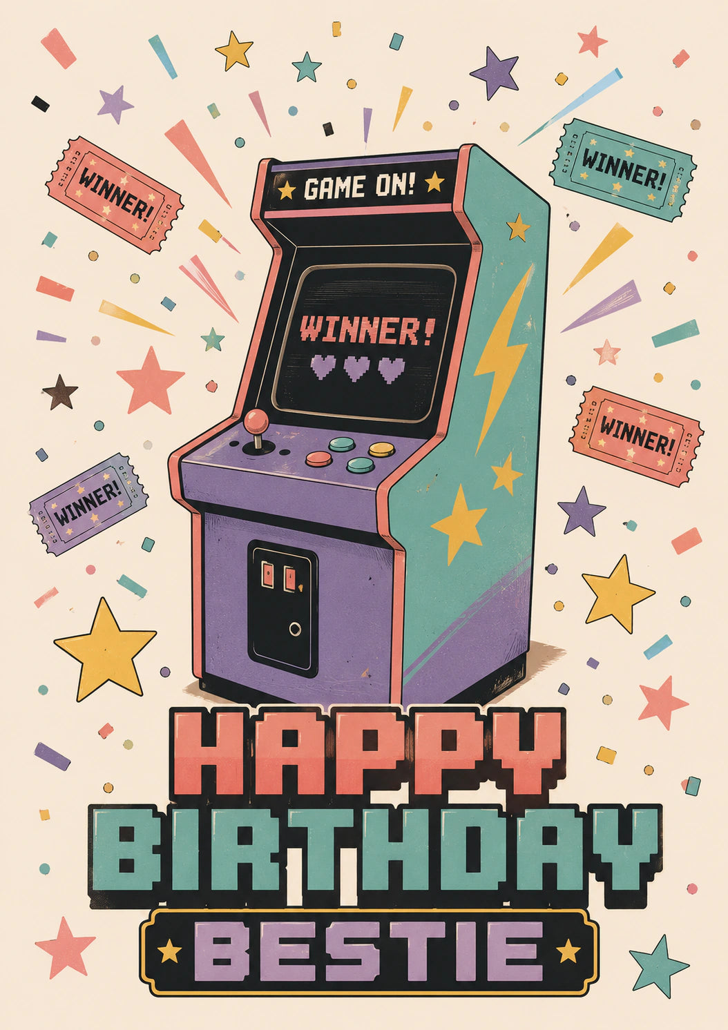 Birthdays - Personalised Card — with punch holes