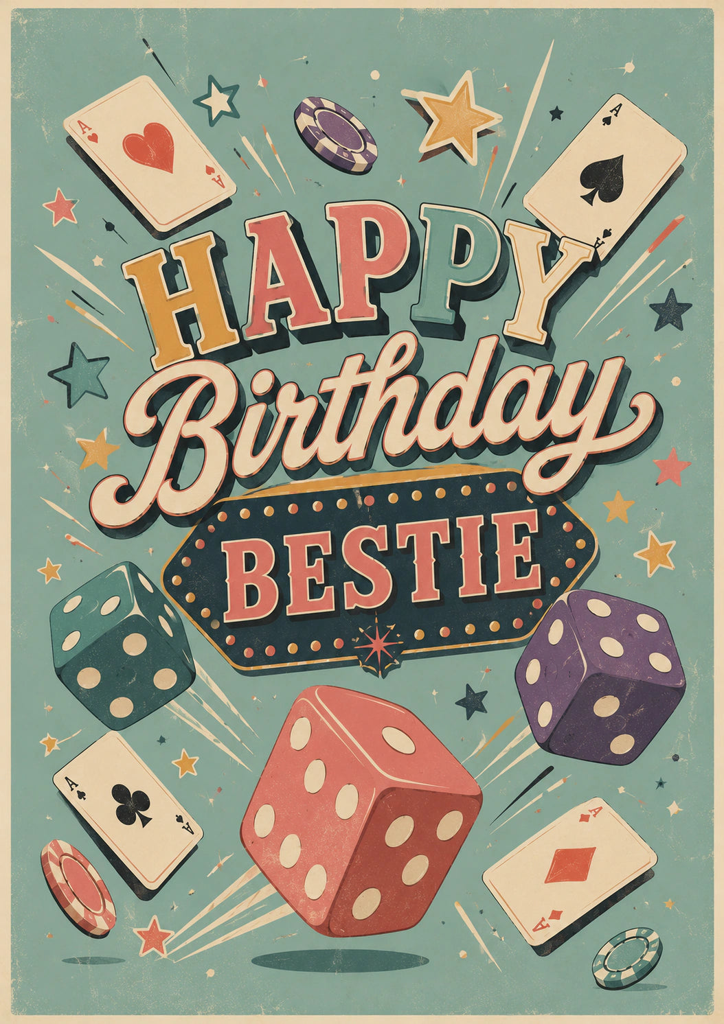 Birthdays - Personalised Card — with punch holes