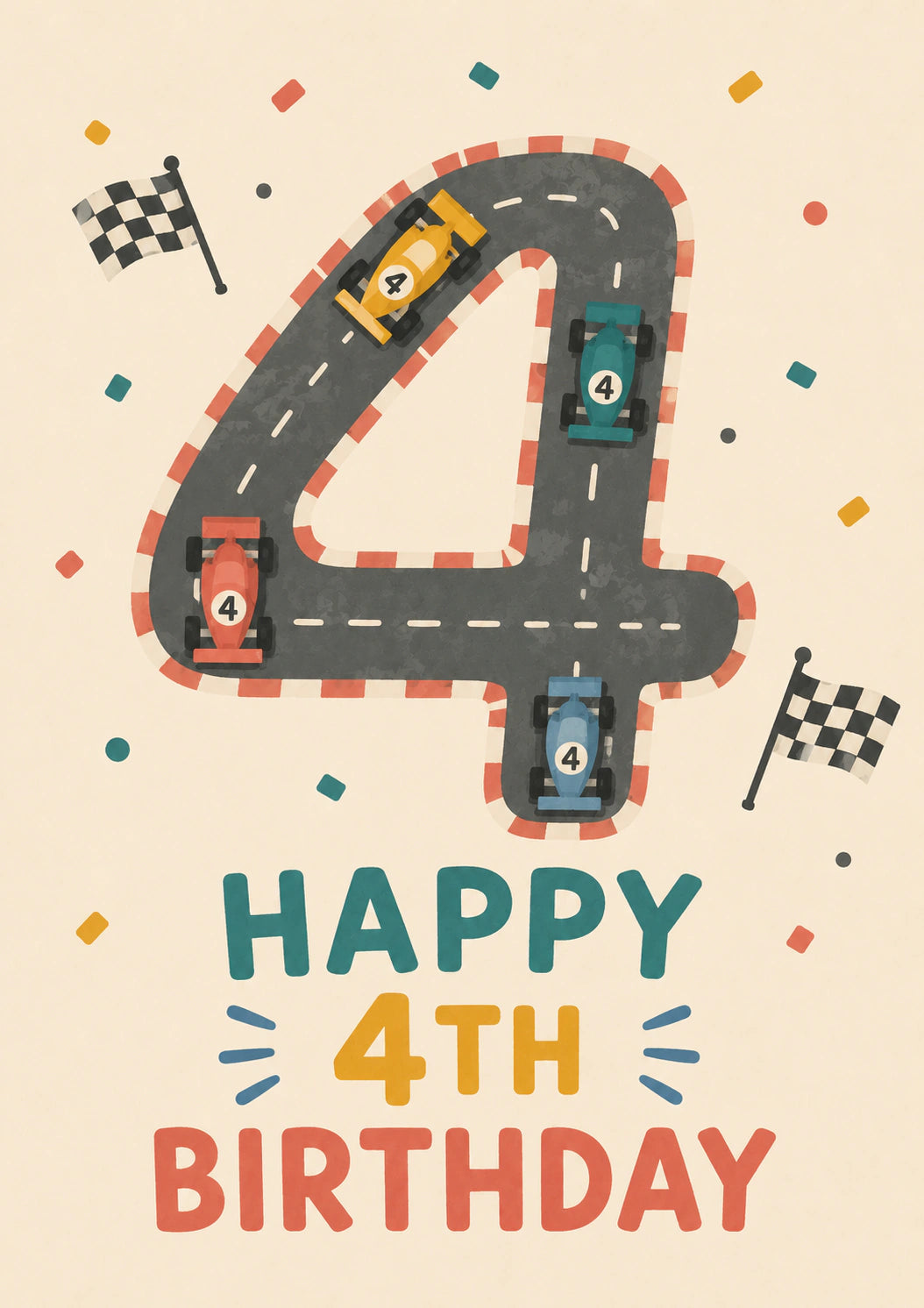 Birthdays - Personalised Card — with punch holes