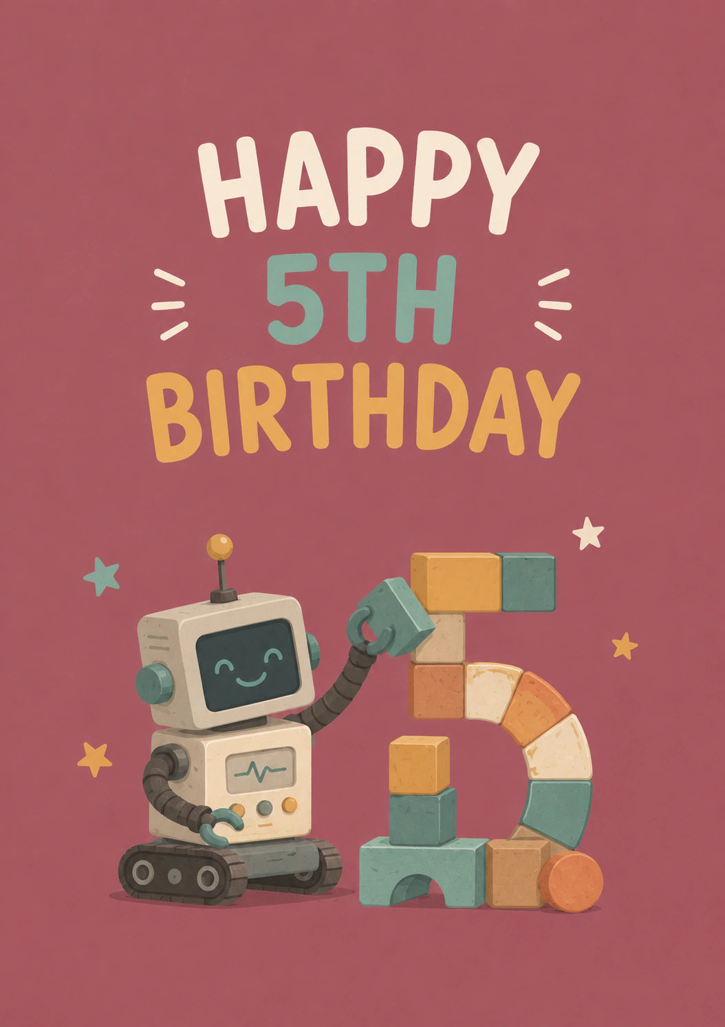 Birthdays - Personalised Card — with punch holes