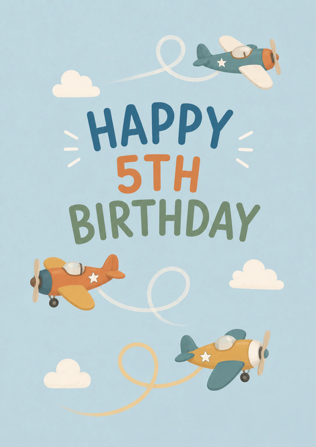 Birthdays - Personalised Card — with punch holes
