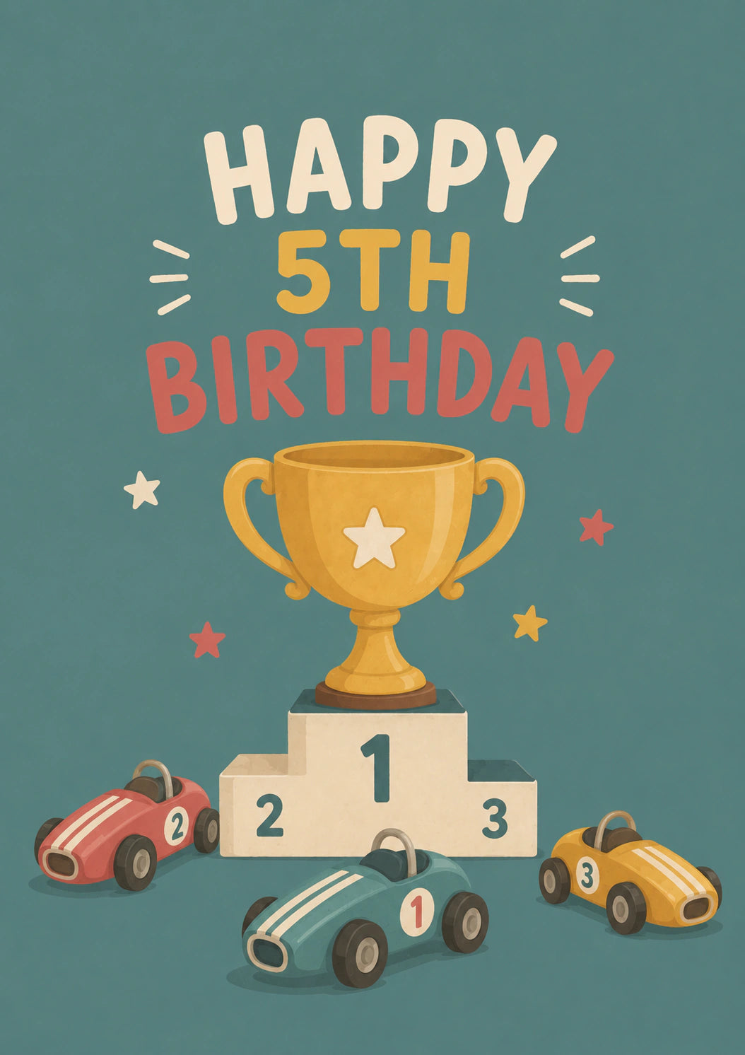 Birthdays - Personalised Card — with punch holes