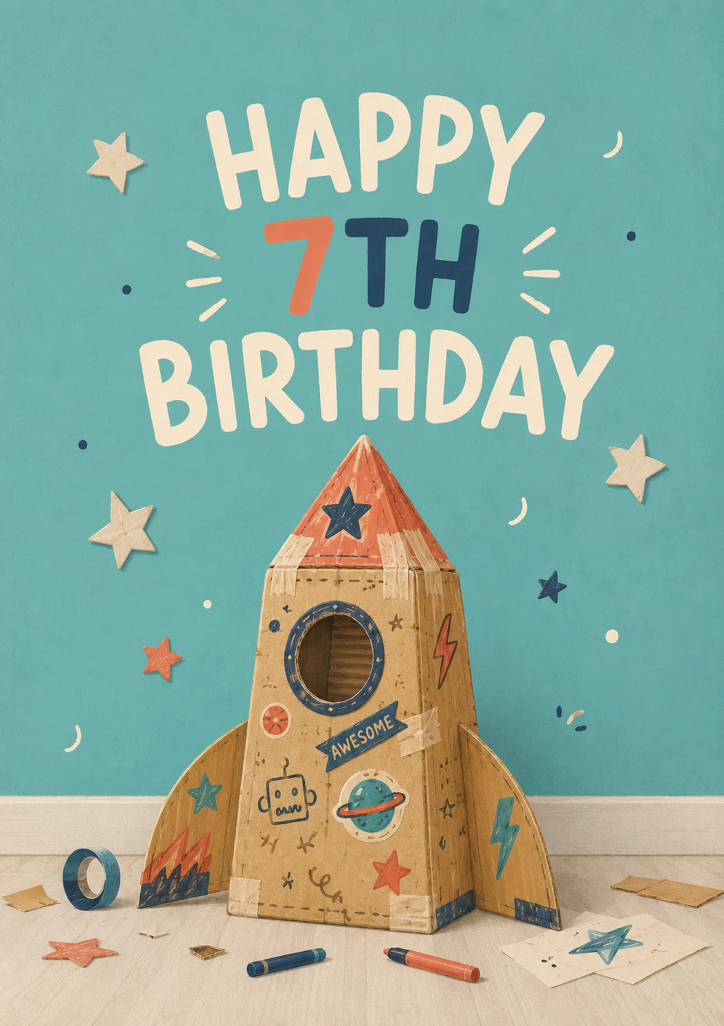 Birthdays - Personalised Card — with punch holes