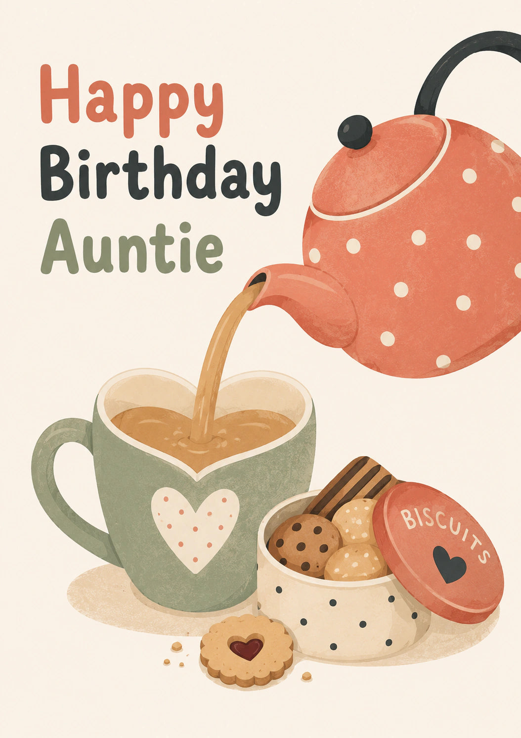 Birthdays - Personalised Card — with punch holes