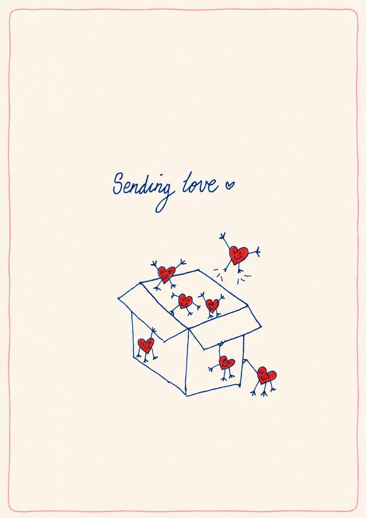 Cute Heart Characters Box Send a Smile Card
