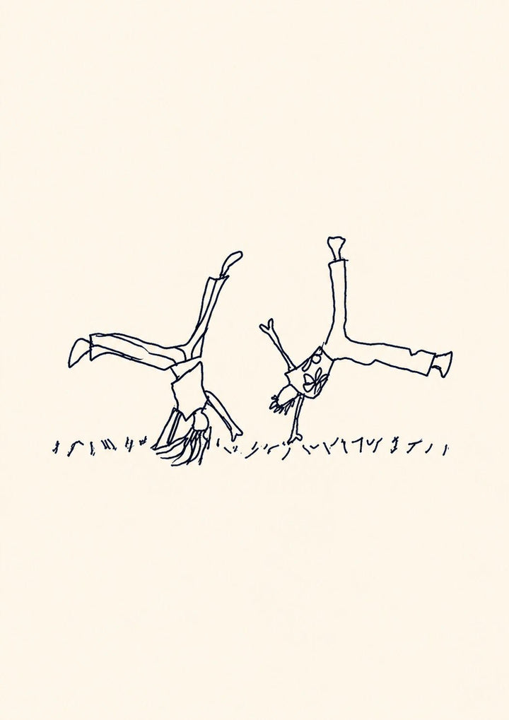 Funny Cartwheeling Couple Anniversary Card