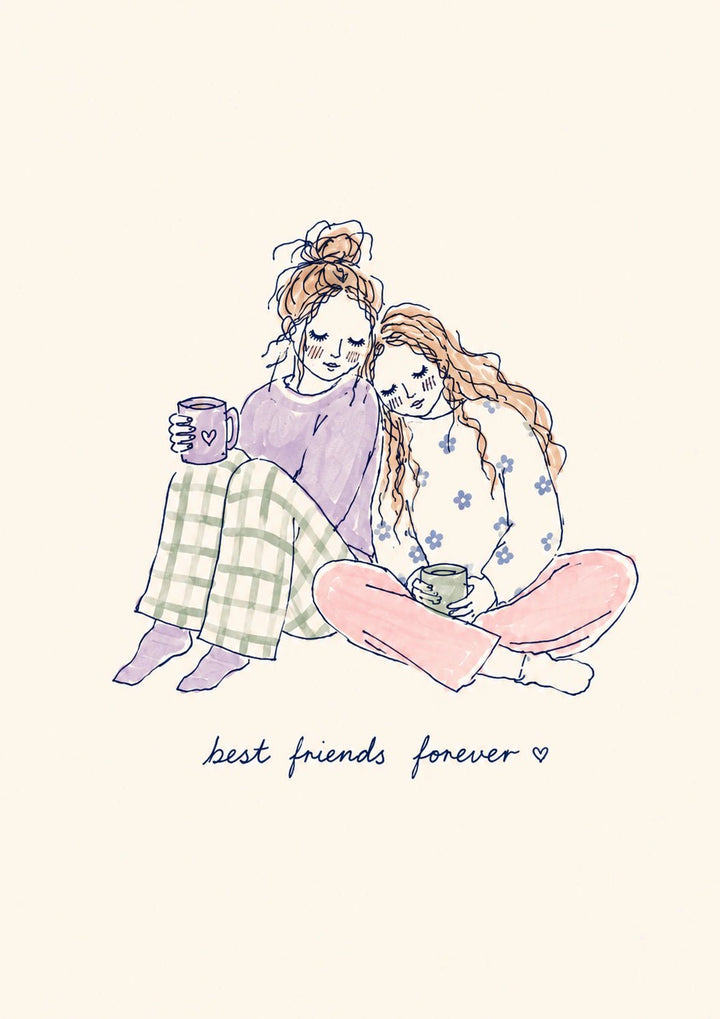 Best Friends Forever Pyjamas Send a Smile Card for Her