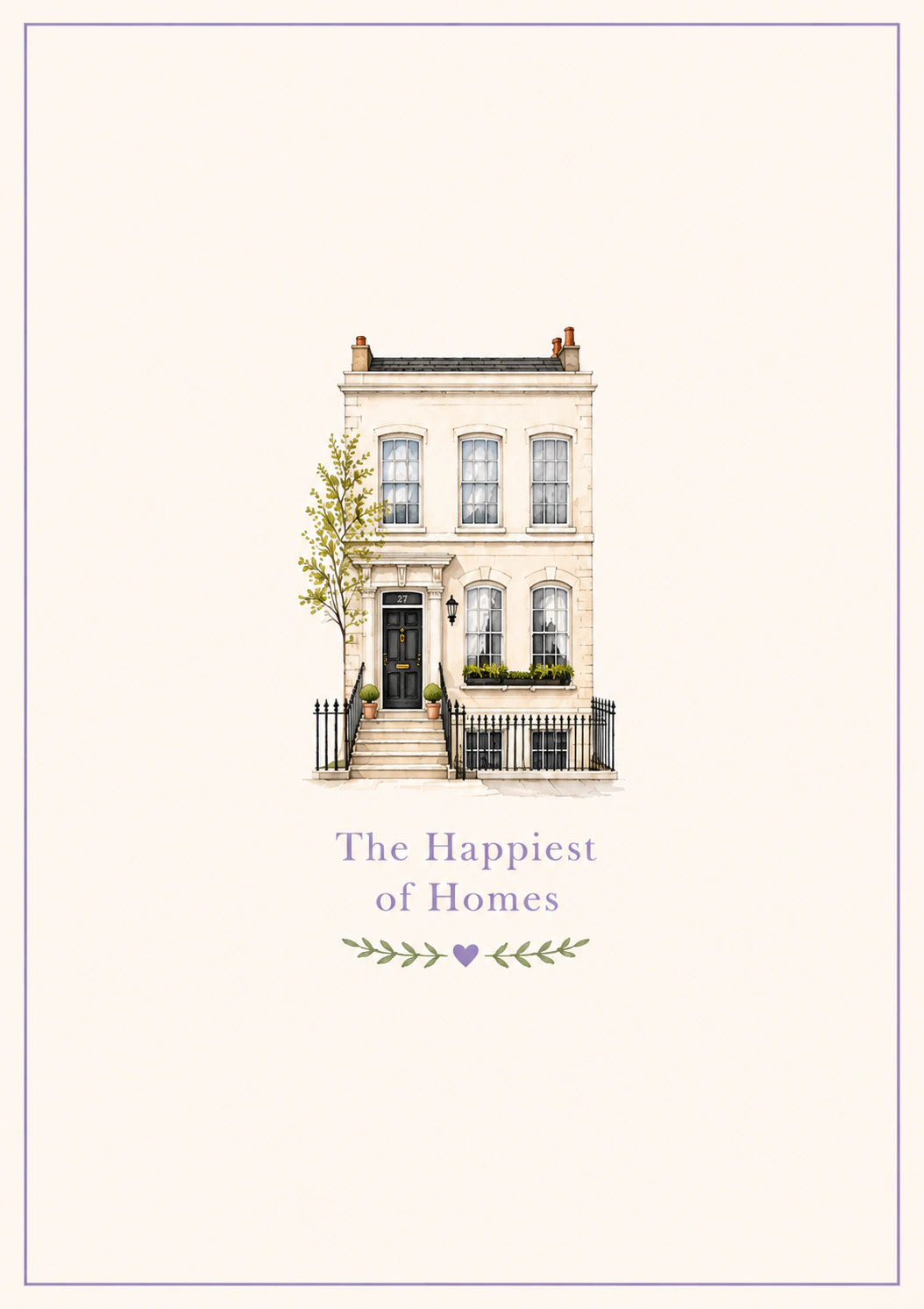 Georgian Townhouse Illustrated New Home Card