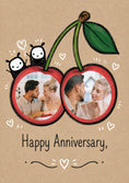 Load image into Gallery viewer, Cute Cherry Ladybird Photo Upload Anniversary Card
