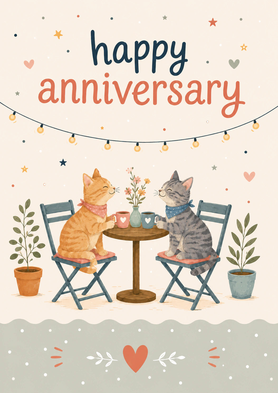Anniversary - Personalised Card — with punch holes