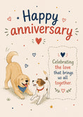 Load image into Gallery viewer, Playful Dogs Celebrating Together Anniversary Card for Her
