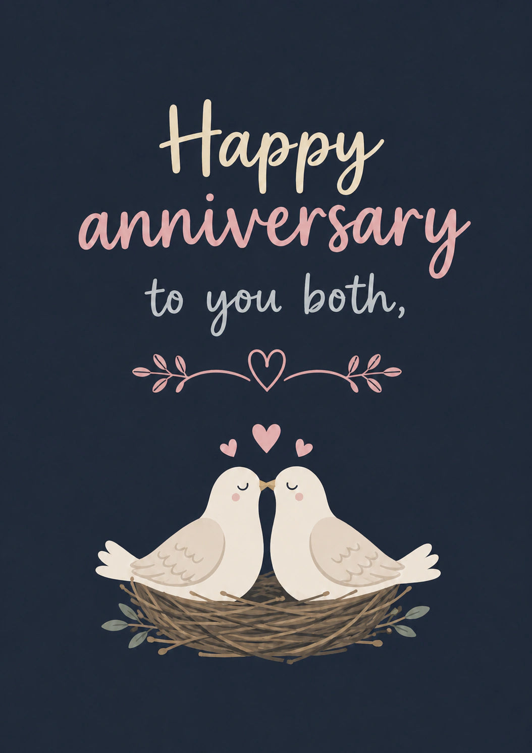 Anniversary - Personalised Card — with punch holes