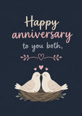 Load image into Gallery viewer, Lovebirds in Nest Happy Anniversary Card for Auntie
