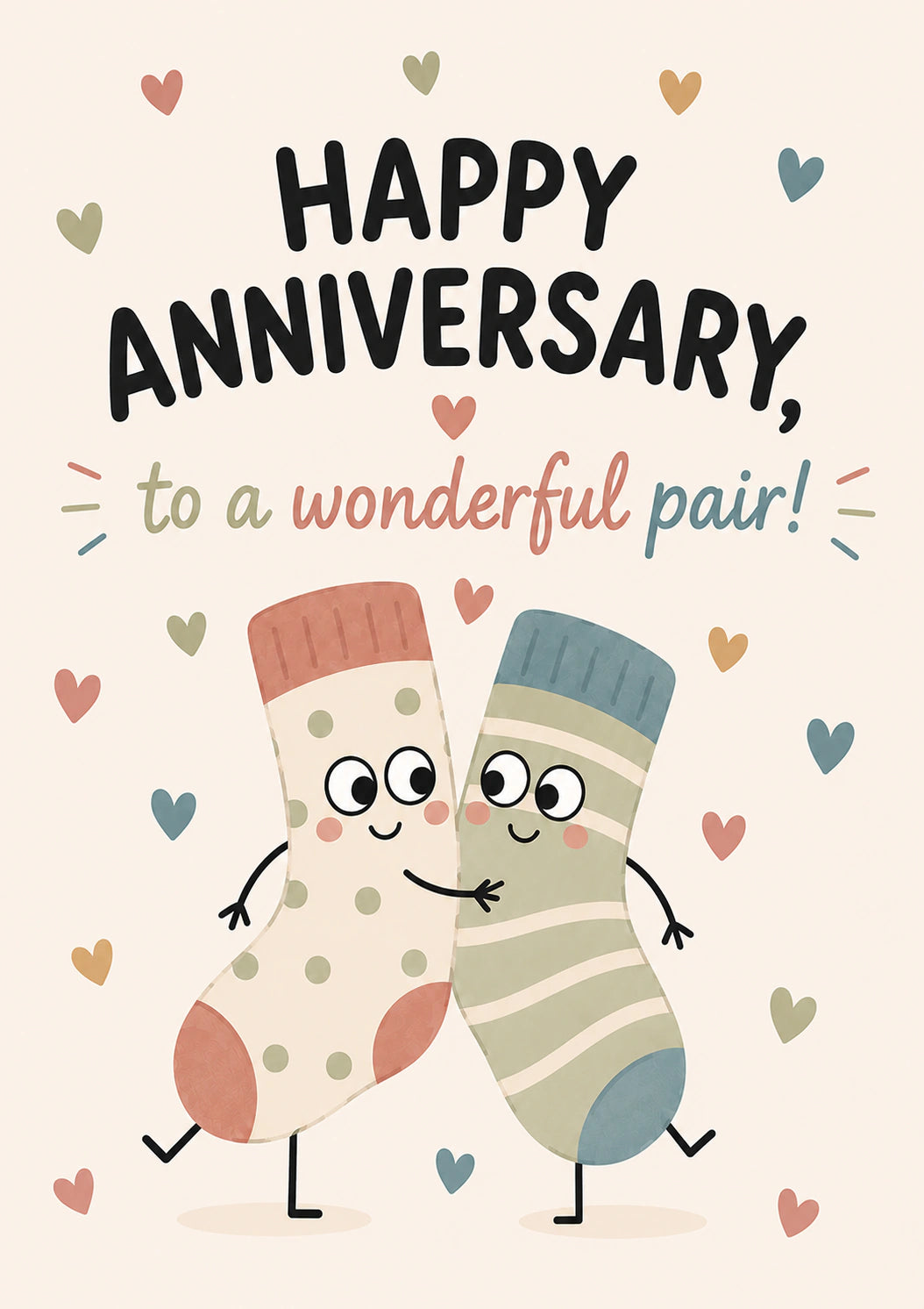 Anniversary - Personalised Card — with punch holes