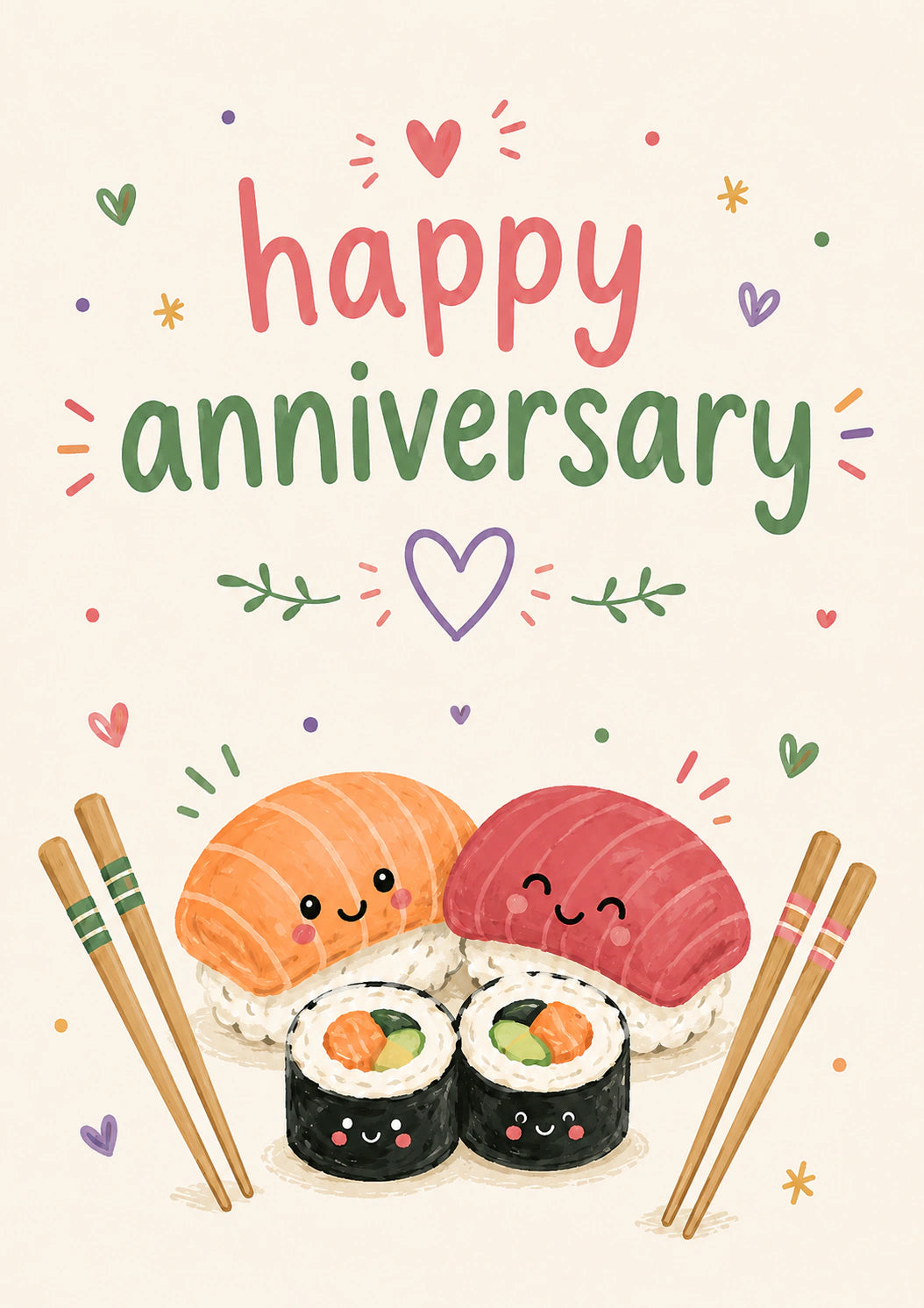 Anniversary - Personalised Card — with punch holes