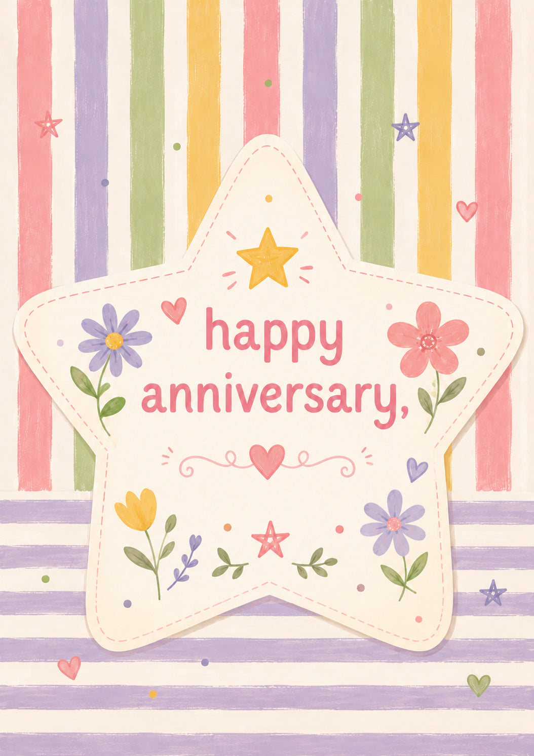 Anniversary - Personalised Card — with punch holes