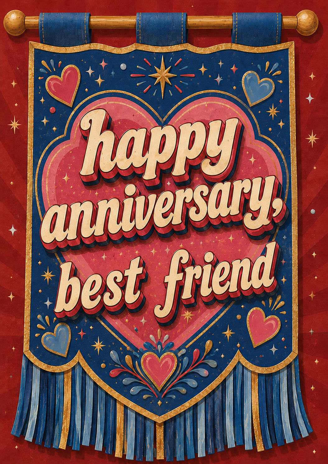 Anniversary - Personalised Card — with punch holes