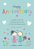 Load image into Gallery viewer, Anniversary - Personalised Card — with punch holes
