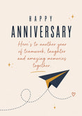 Load image into Gallery viewer, Paper Plane Teamwork Colleague Anniversary Card
