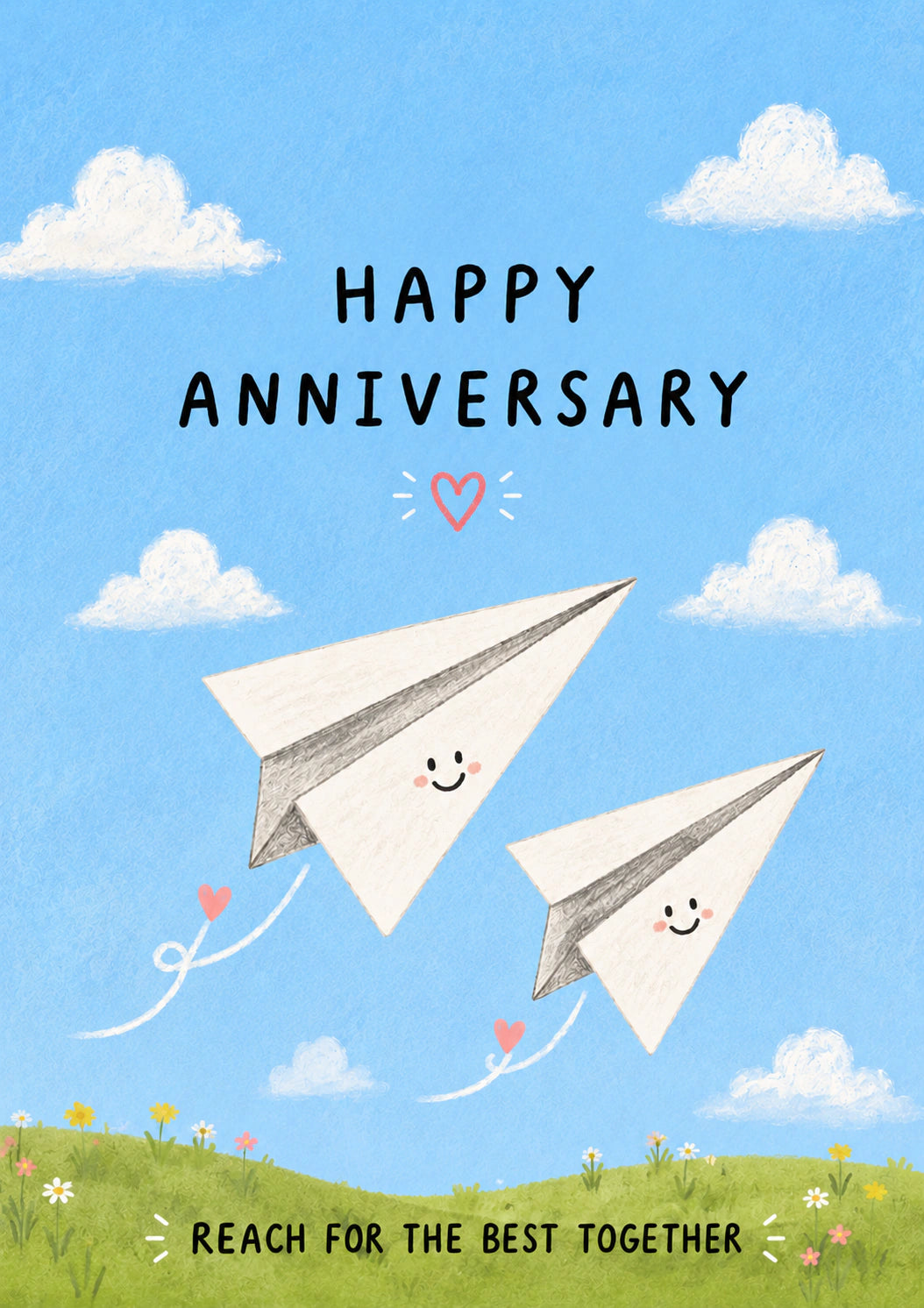 Anniversary - Personalised Card — with punch holes