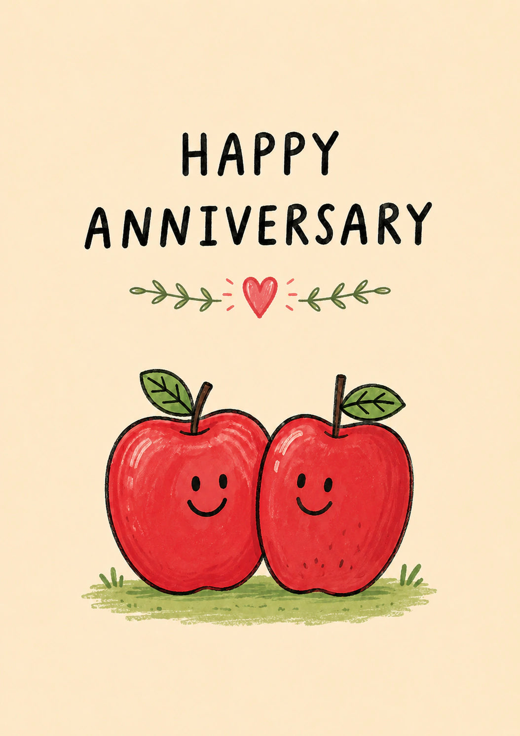 Anniversary - Personalised Card — with punch holes