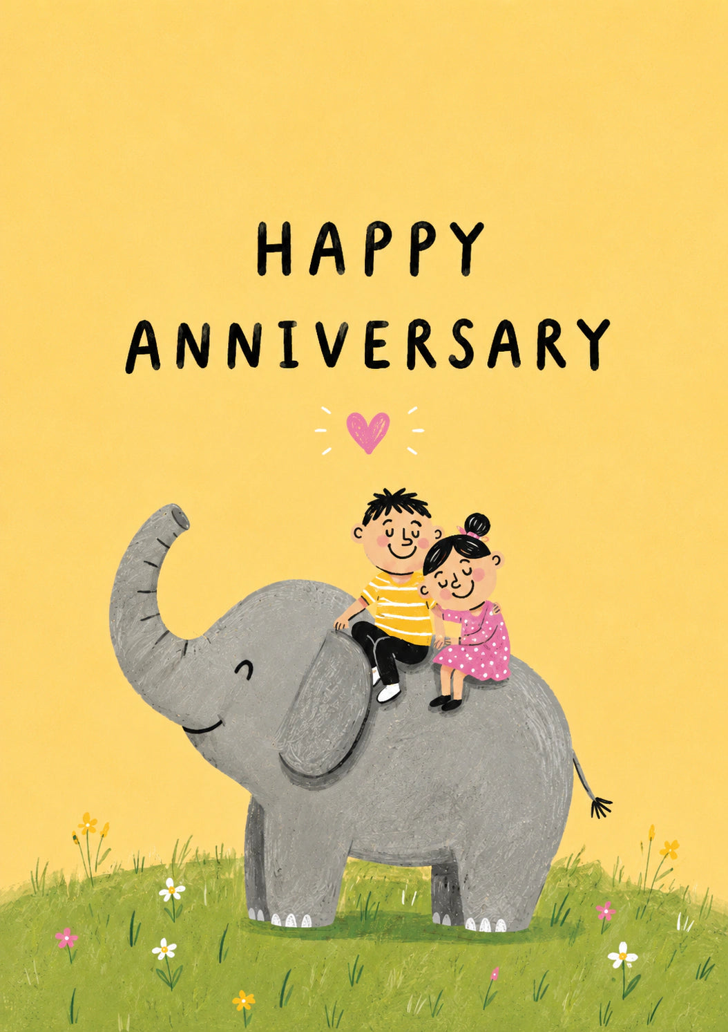 Anniversary - Personalised Card — with punch holes