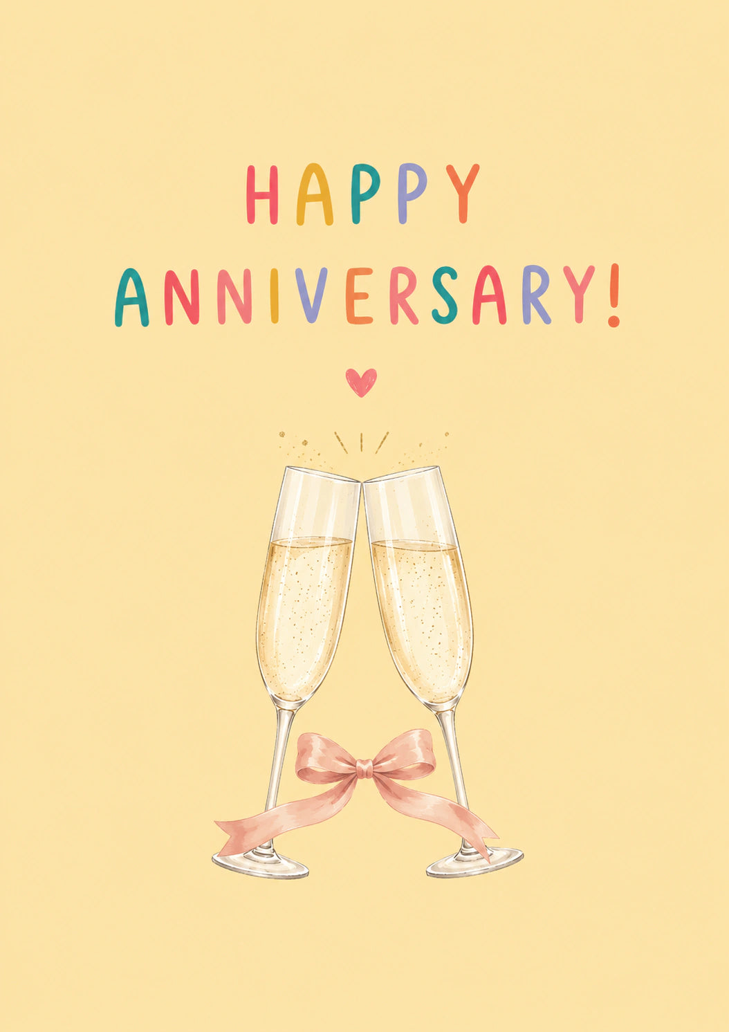 Champagne Toast Happy Anniversary Card for Him