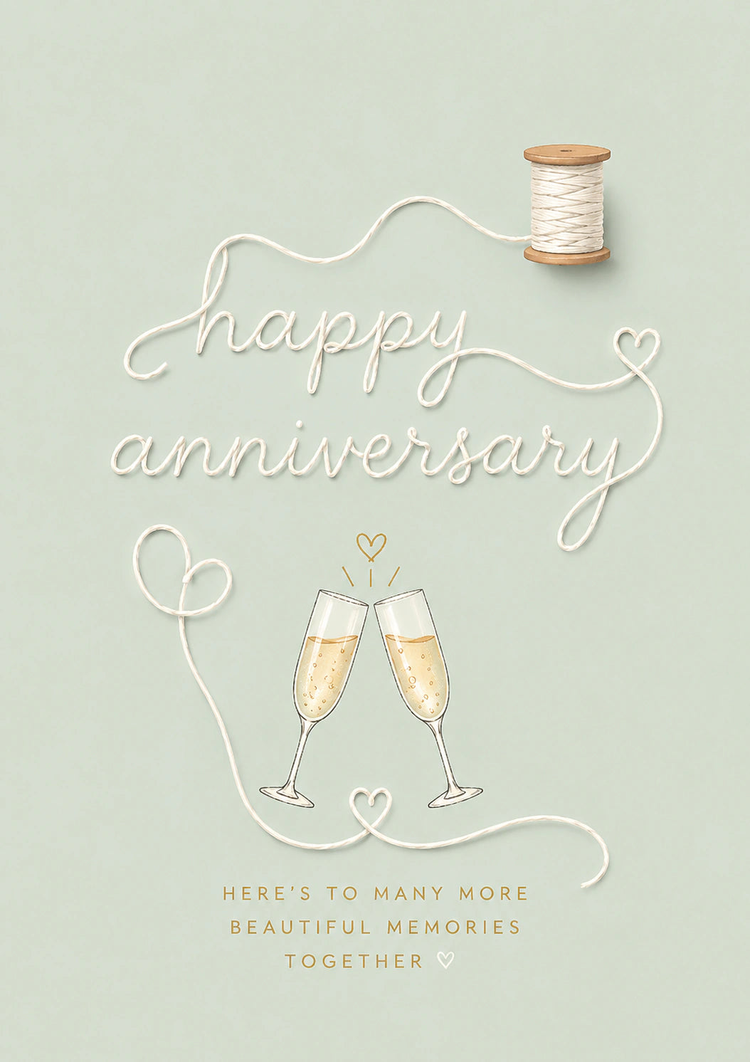 Anniversary - Personalised Card — with punch holes
