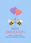 Load image into Gallery viewer, Cute Bees Heart Balloons Anniversary Card for Him
