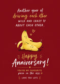 Load image into Gallery viewer, Funny Bananas Going Crazy About Each Other Anniversary Card
