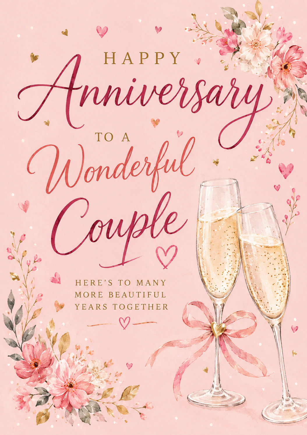Anniversary - Personalised Card — with punch holes
