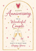 Load image into Gallery viewer, Champagne Toast Wonderful Couple Anniversary Card

